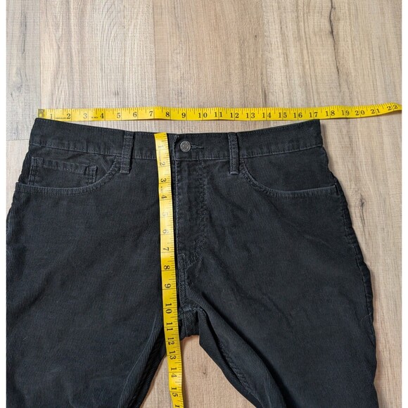 Levis 514 Size 34X32 Corduroy Jeans Black Slim Straight White Tab Smart Casual - Picture 10 of 11
